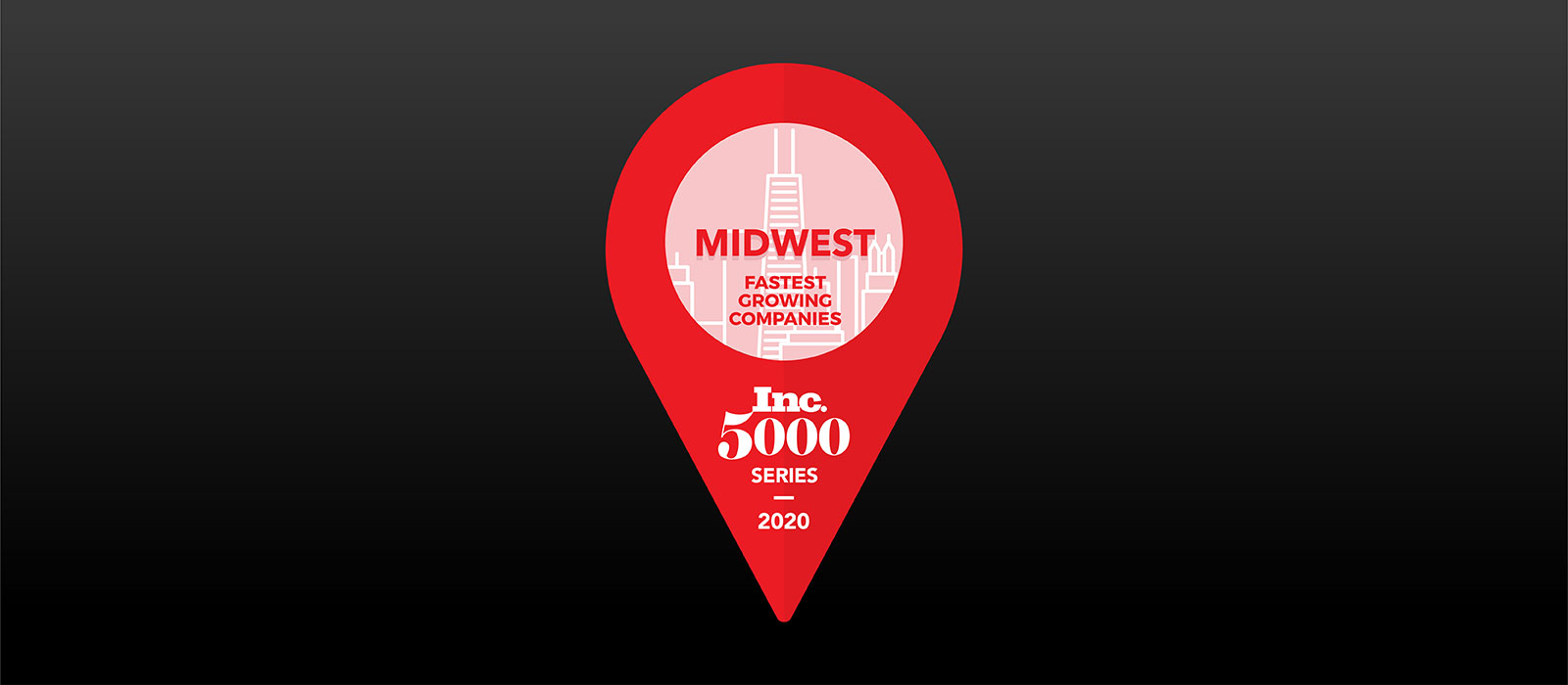 Inc. 5000 Midwest Fastest Growing Companies map pin