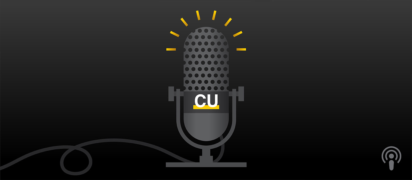 Drawing of microphone with ChangeUp logo