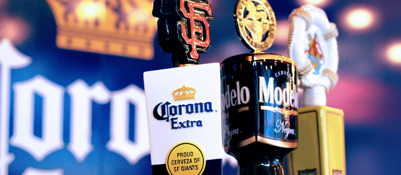 Corona beer tap at pop-up store