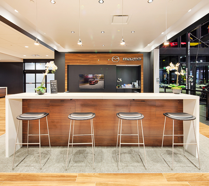 Mazda headquarters bar
