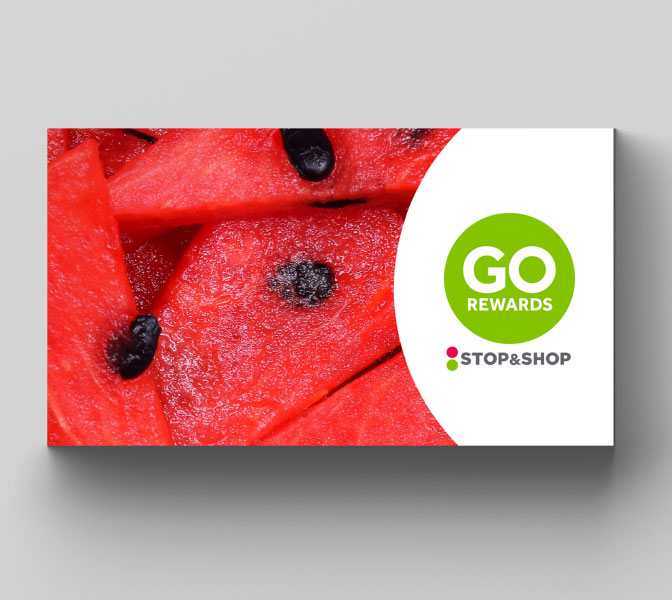 Stop & Shop go rewards packaging