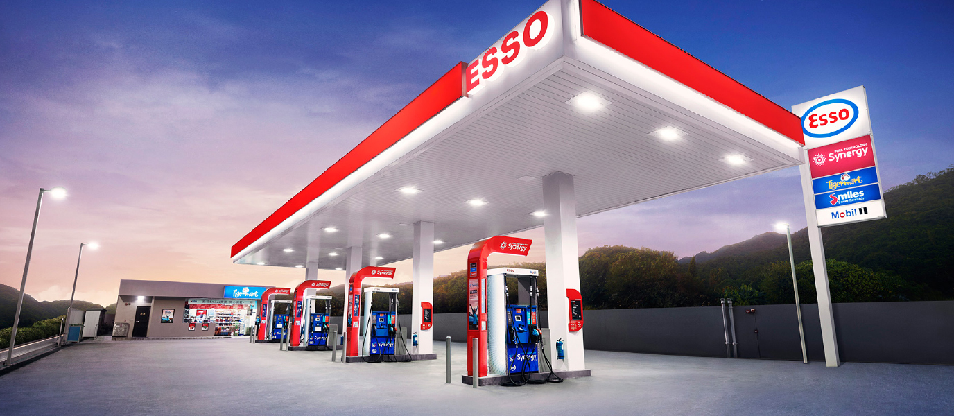Exxon Esso gas station concept image