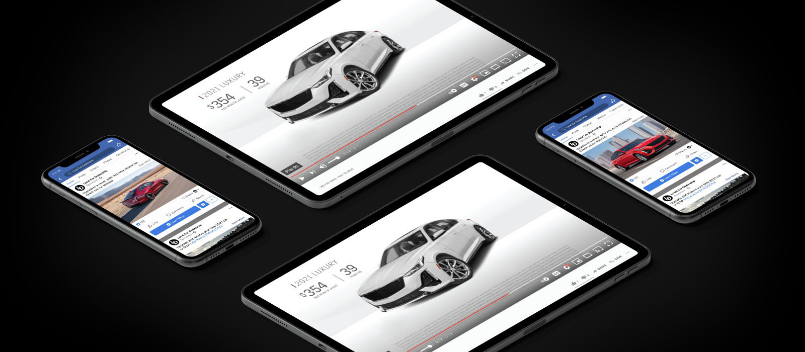 IPhone and IPad with car website