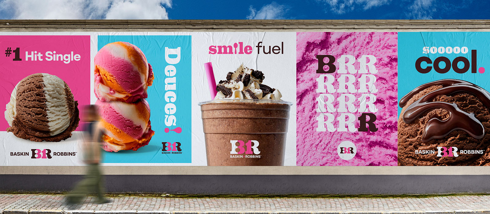 Baskin-Robbins outdoor signage with new branding