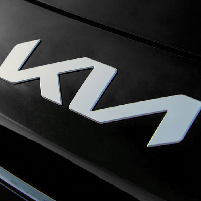 Kia logo on a car