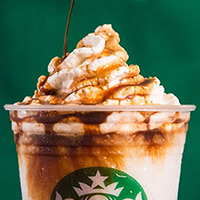 Top of a Starbucks frappuccino