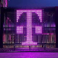 T-Mobile neon outdoor signage