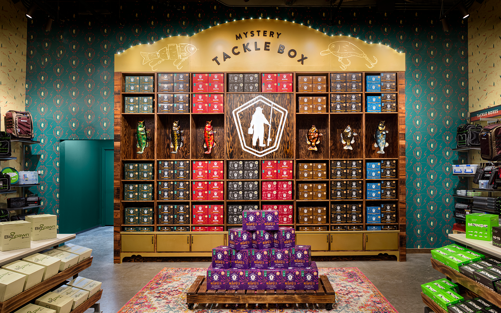 Karl's Fishing mystery tackle box display