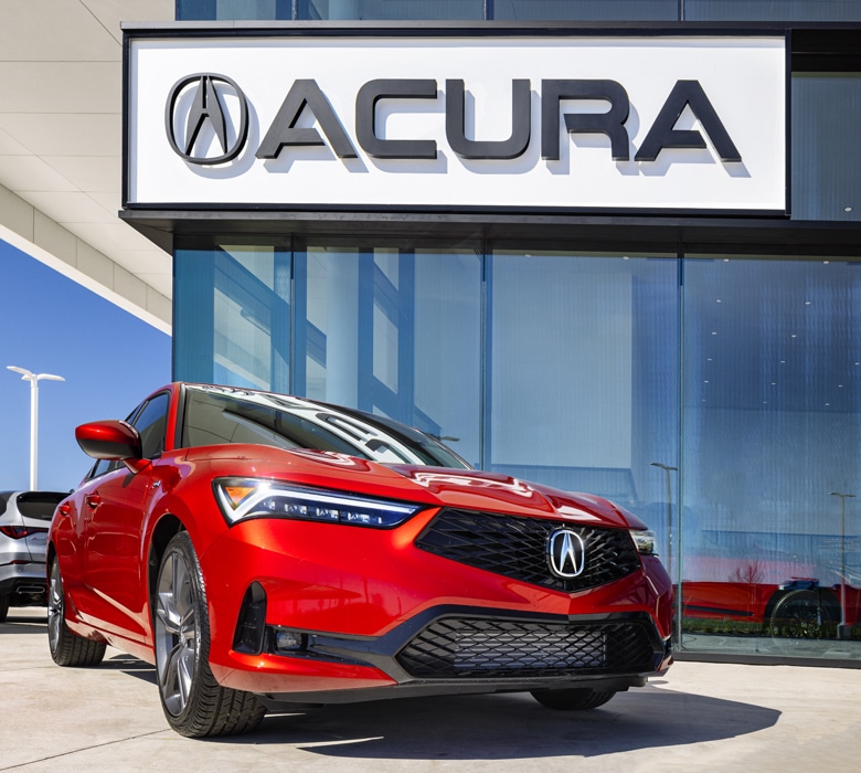 Acura red car