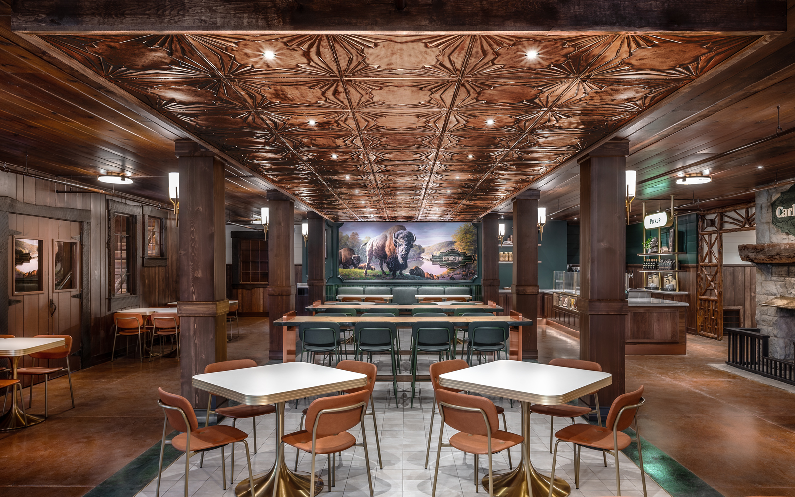Sixpoint Brewery bar seating.